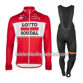 Set Fietsshirt Lange Mouw + Lange Koersbroek 2017 Lotto Soudal Dames N001